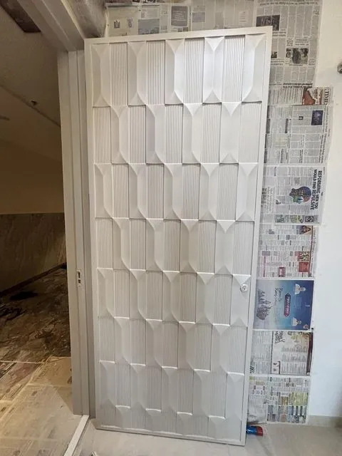 Designer door with 3D panel painting
