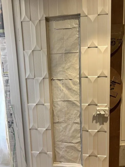 3D wall panel texture close-up