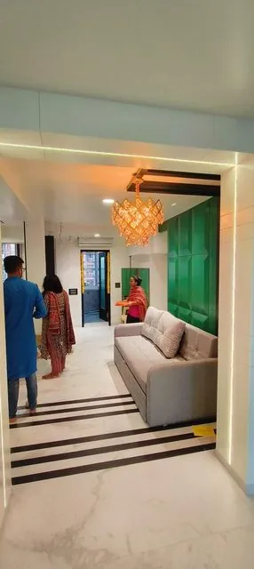 Completed living room client walkthrough