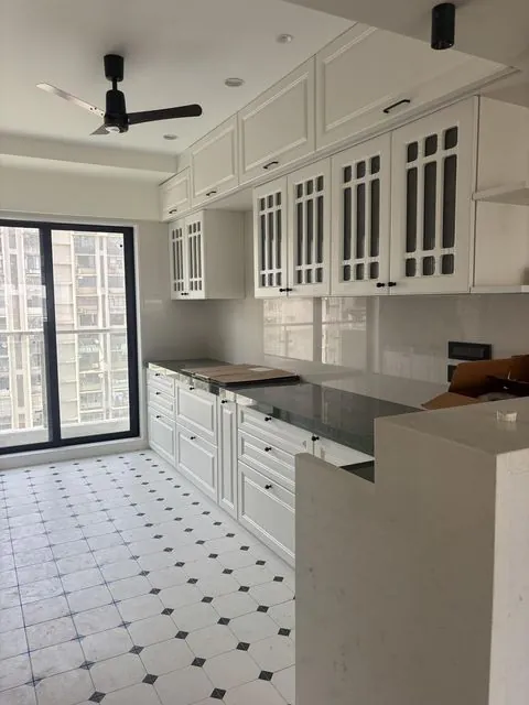 Kitchen cabinets painting white finish