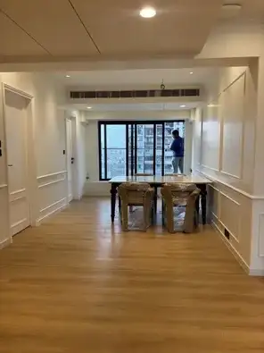 Dining area with wainscoting wall panels